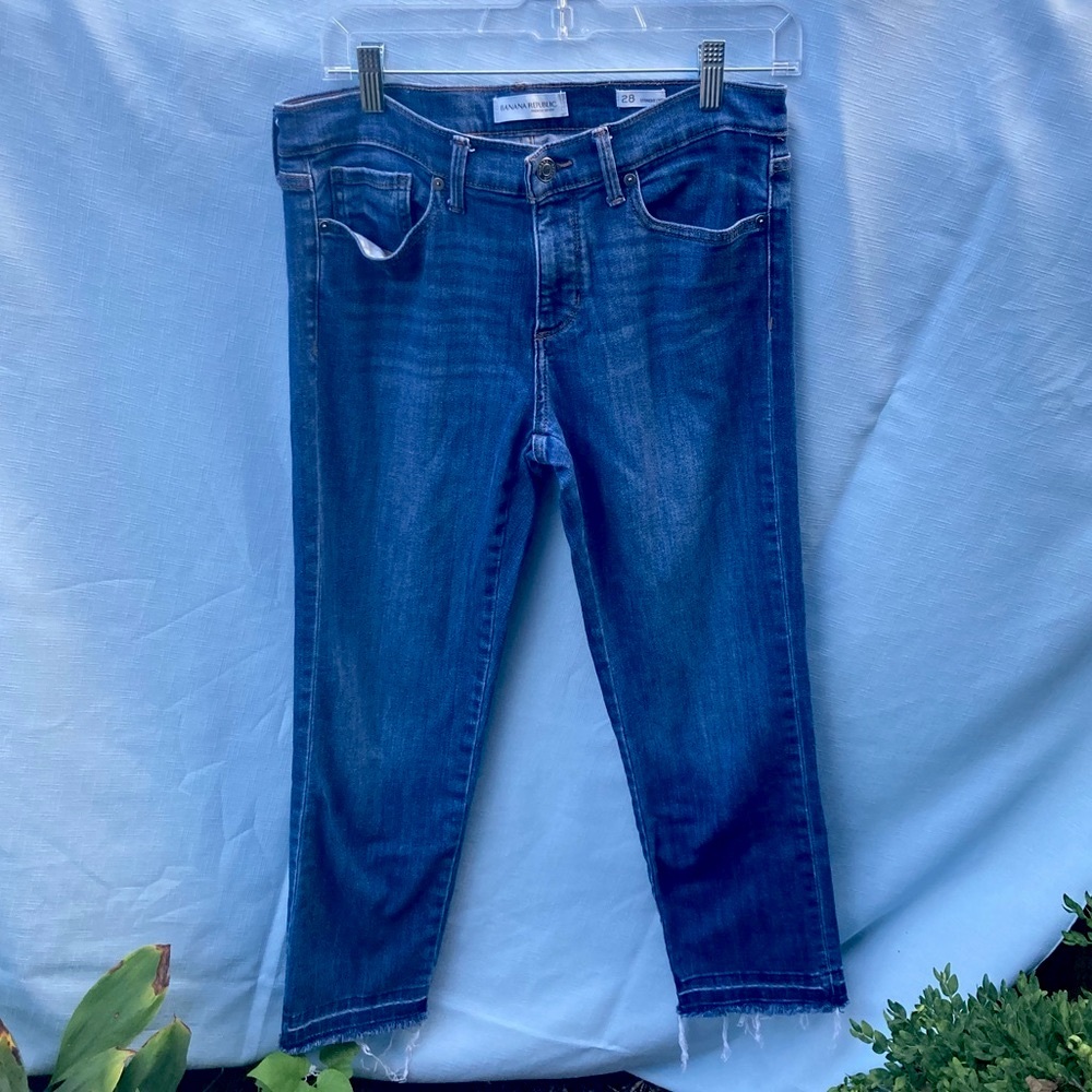 Banana Republic Women’s Blue Jeans 28 Frayed